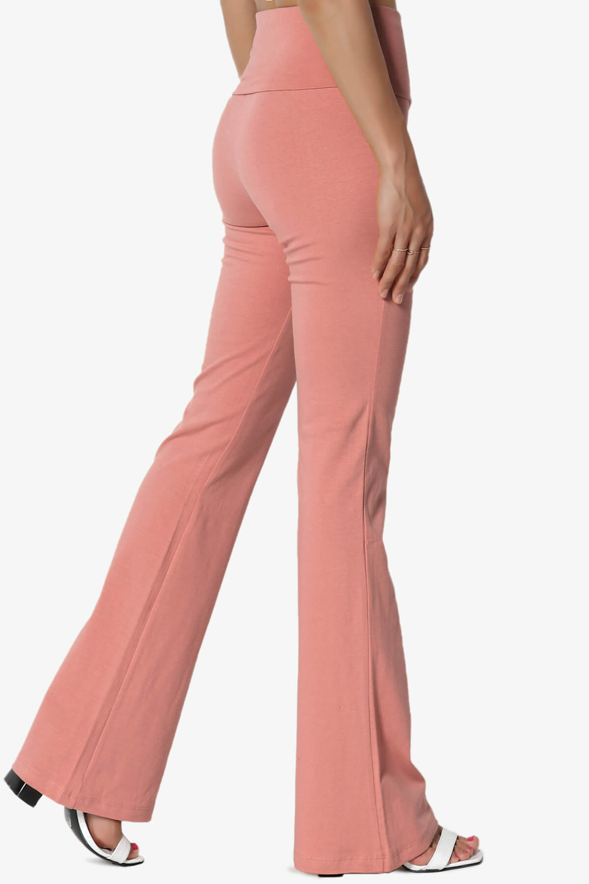Sara Foldover Waist Yoga Pants ASH ROSE_4