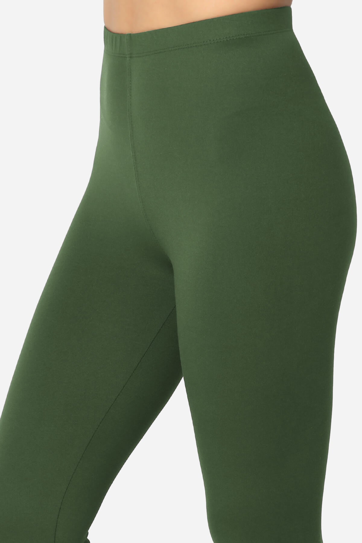 Slimmer Super Soft Comfort Ankle Leggings ARMY GREEN_5