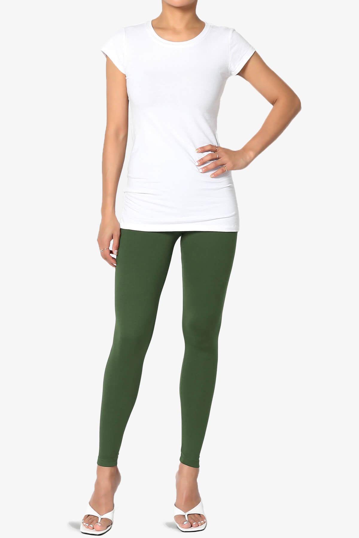 Load image into Gallery viewer, Slimmer Super Soft Comfort Ankle Leggings ARMY GREEN_6
