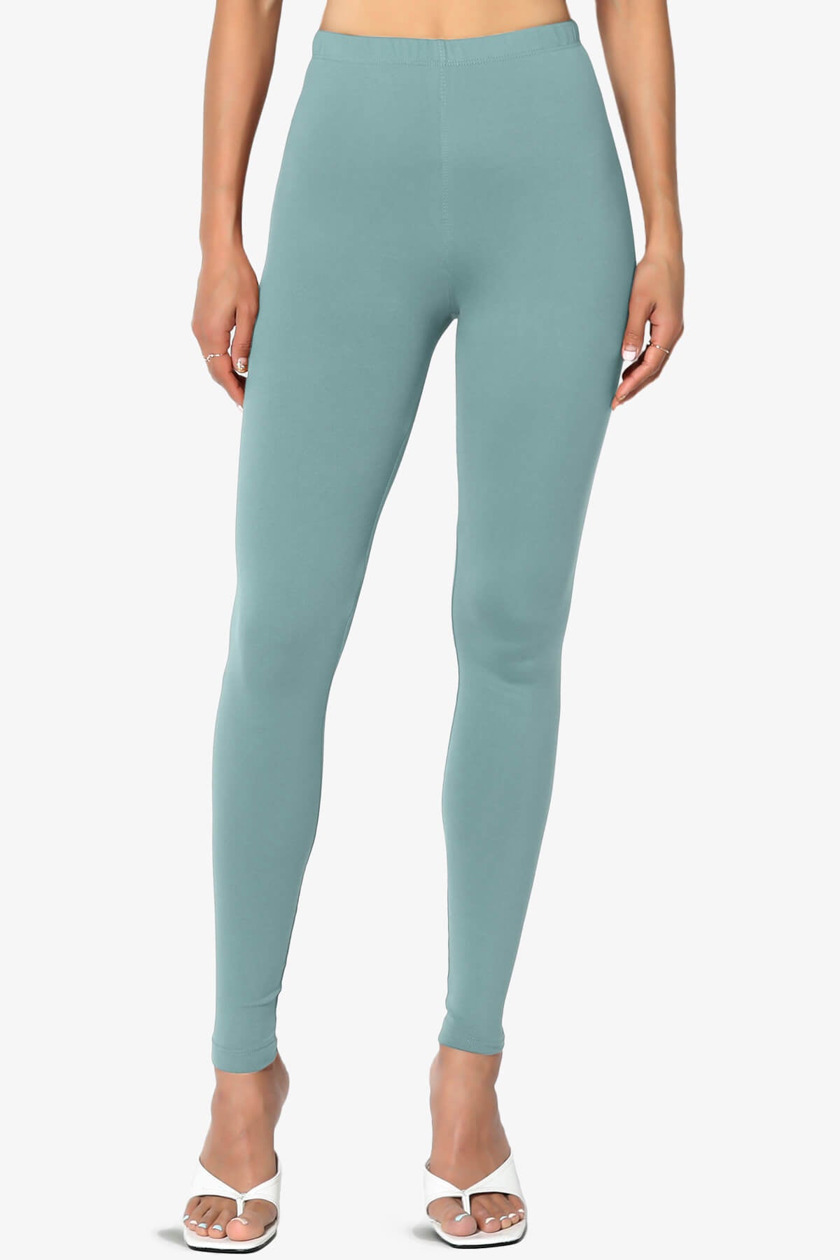 Slimmer Super Soft Comfort Ankle Leggings DUSTY BLUE_1