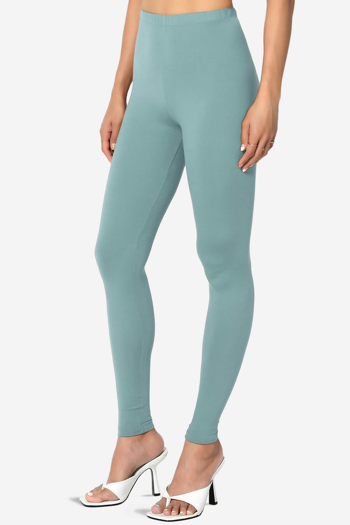 Load image into Gallery viewer, Slimmer Super Soft Comfort Ankle Leggings DUSTY BLUE_3
