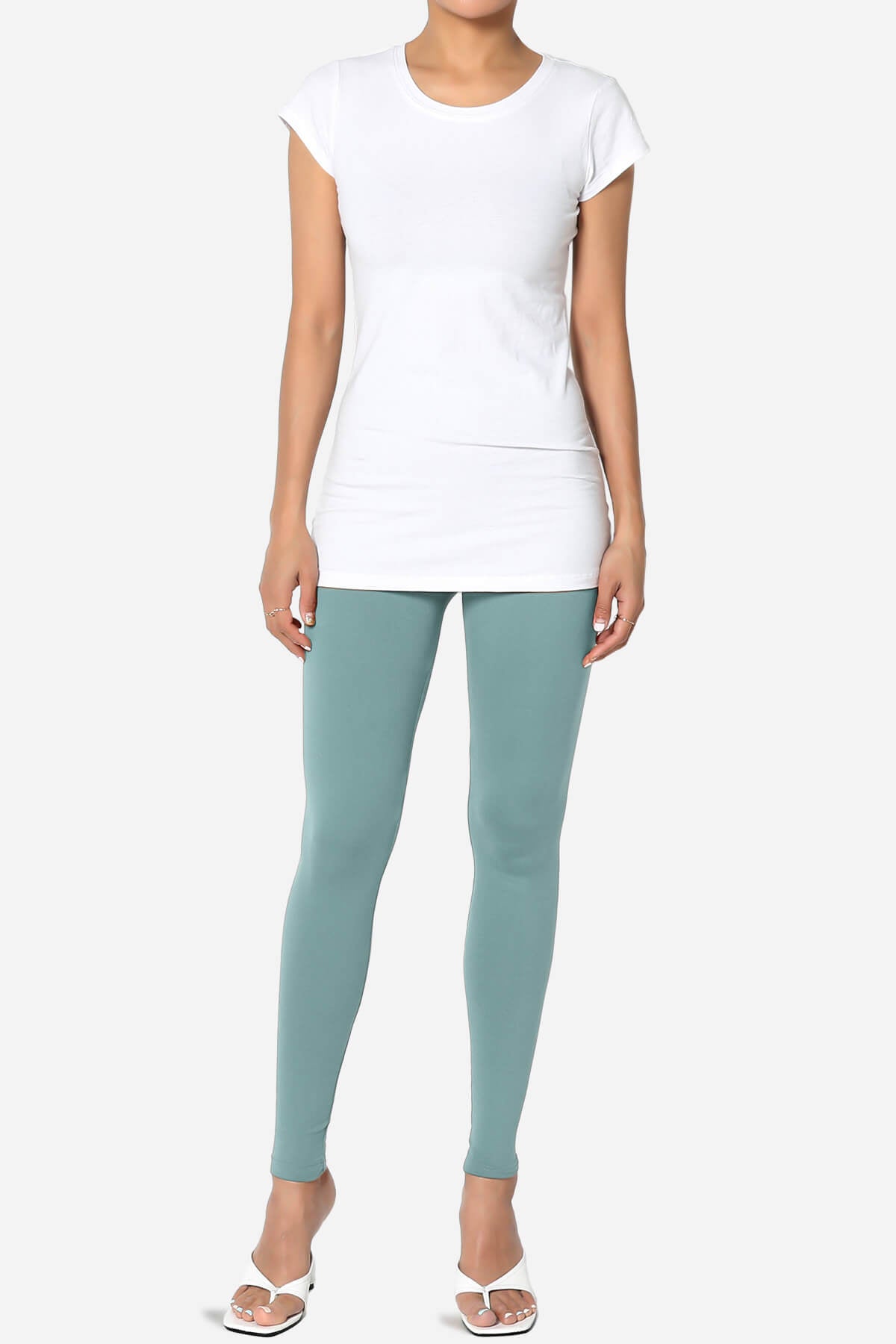 Load image into Gallery viewer, Slimmer Super Soft Comfort Ankle Leggings DUSTY BLUE_6
