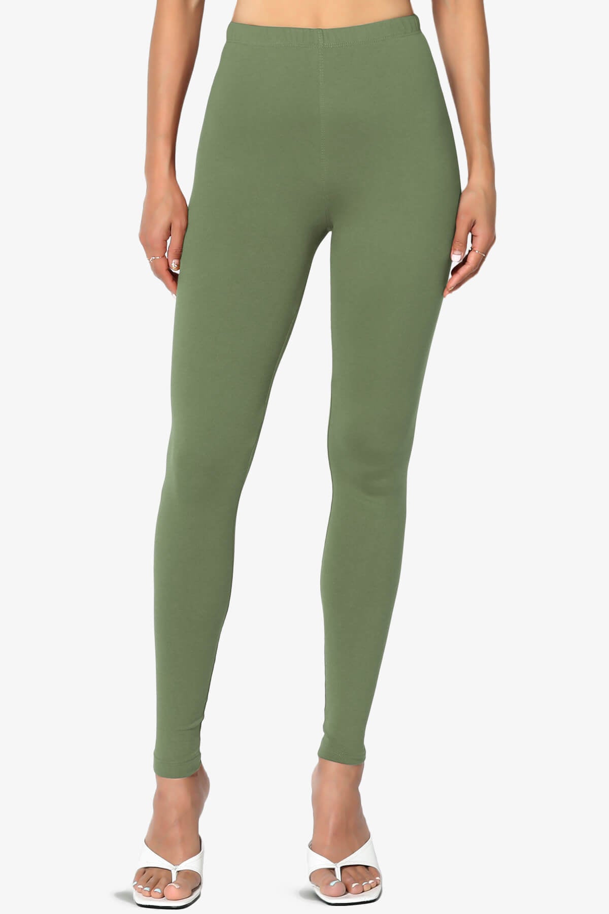 Load image into Gallery viewer, Slimmer Super Soft Comfort Ankle Leggings DUSTY OLIVE_1
