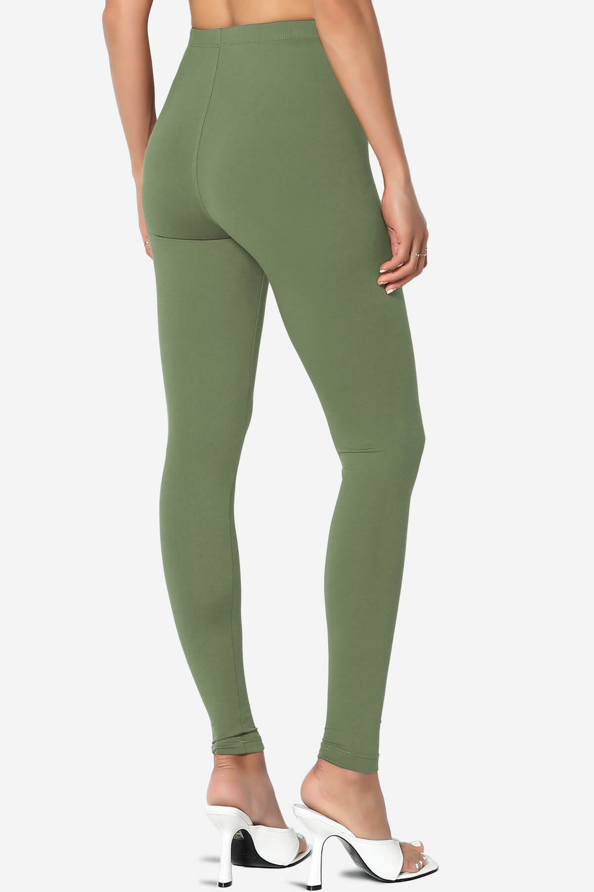 Slimmer Super Soft Comfort Ankle Leggings DUSTY OLIVE_4