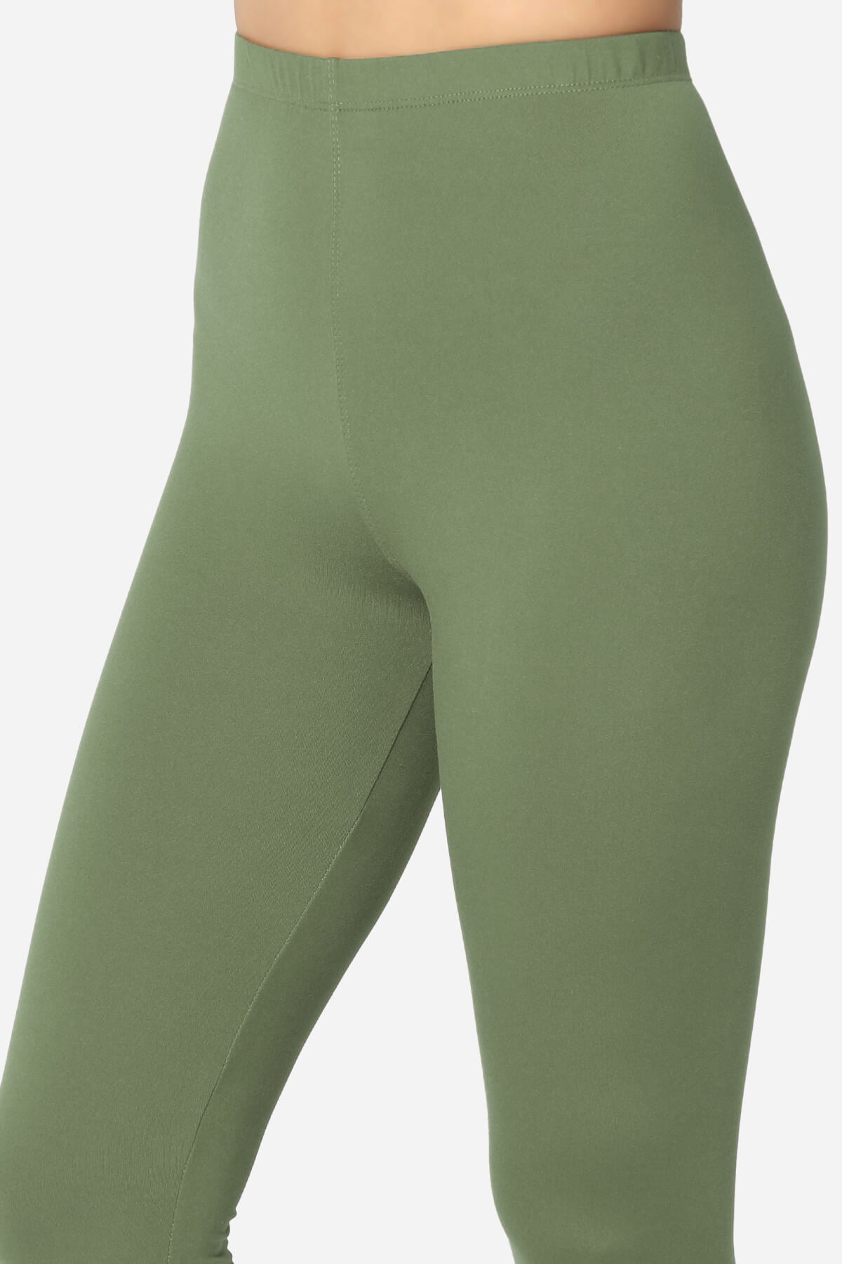 Slimmer Super Soft Comfort Ankle Leggings DUSTY OLIVE_5