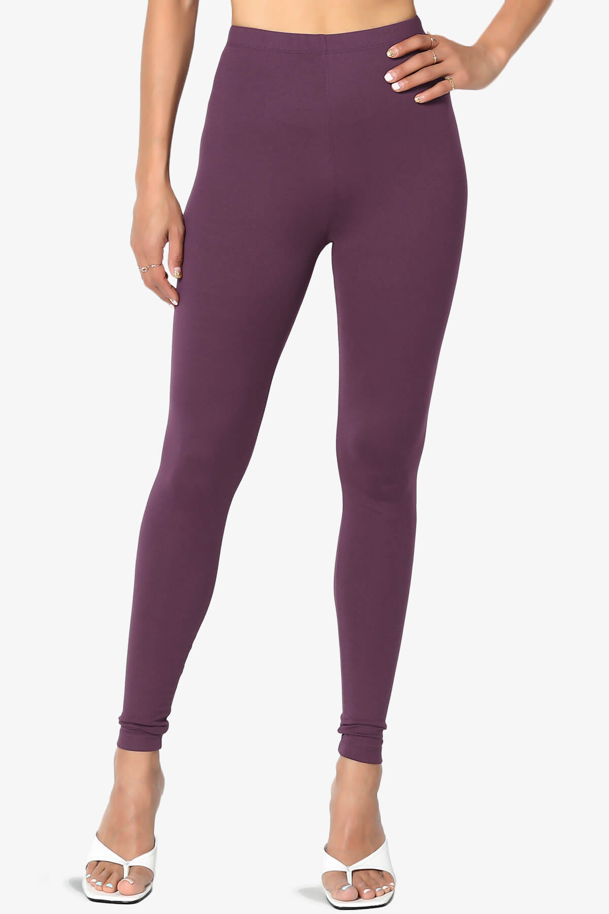 Slimmer Super Soft Comfort Ankle Leggings DUSTY PLUM_1