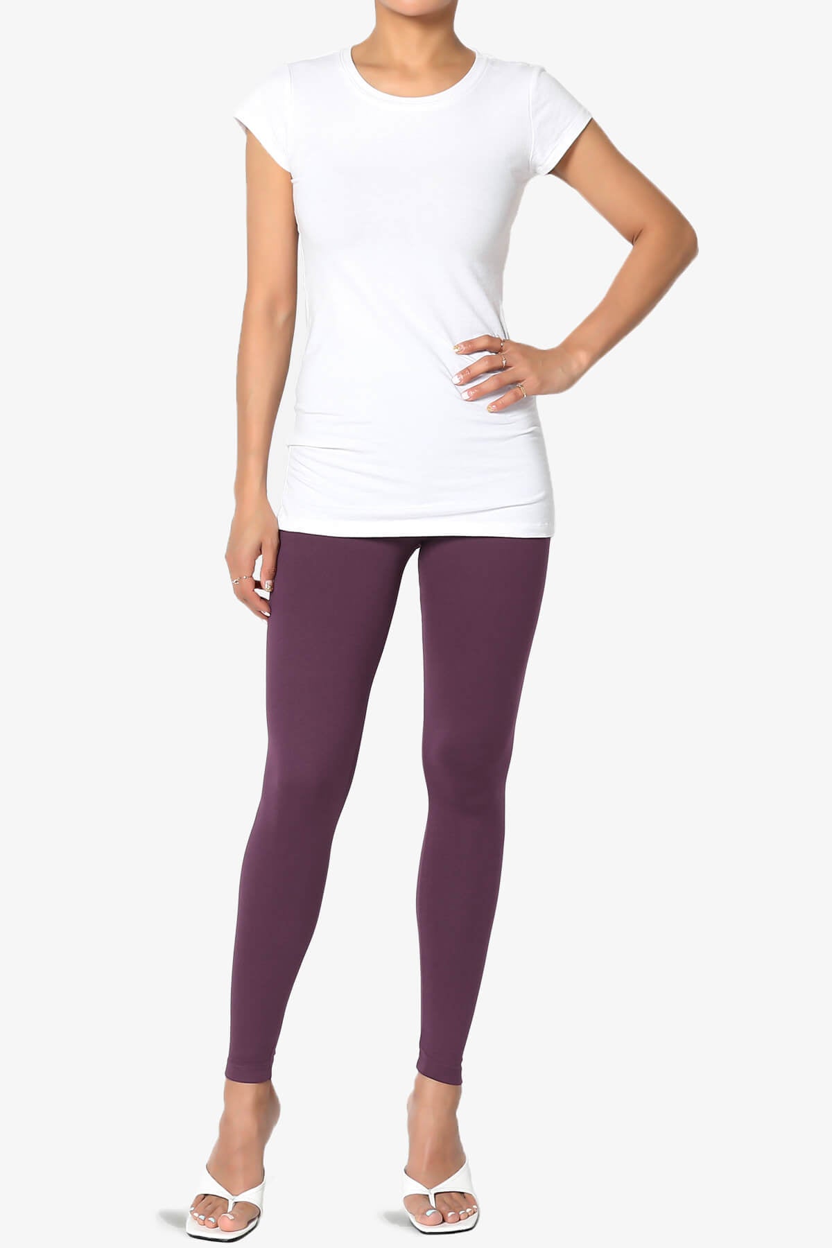 Slimmer Super Soft Comfort Ankle Leggings DUSTY PLUM_6
