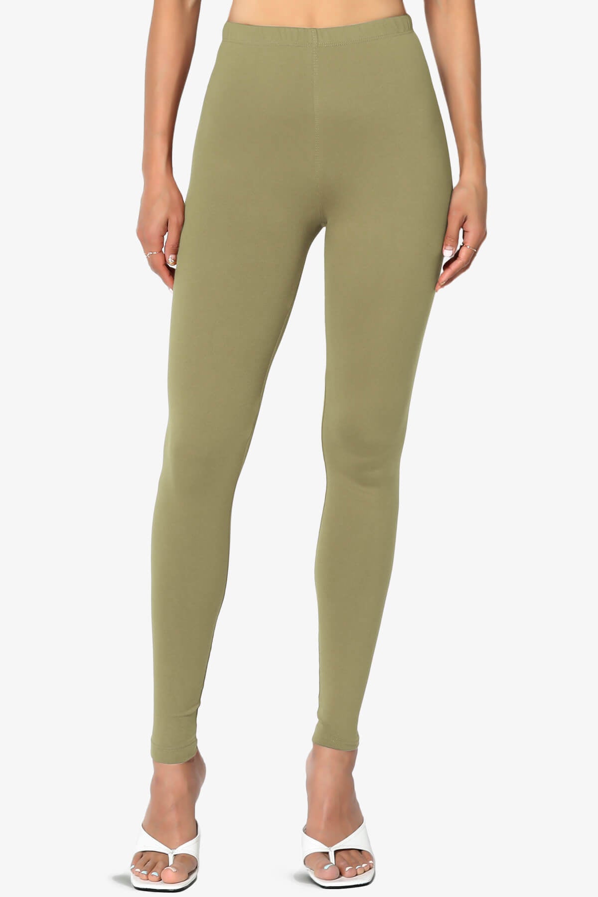 Slimmer Super Soft Comfort Ankle Leggings KHAKI GREEN_1