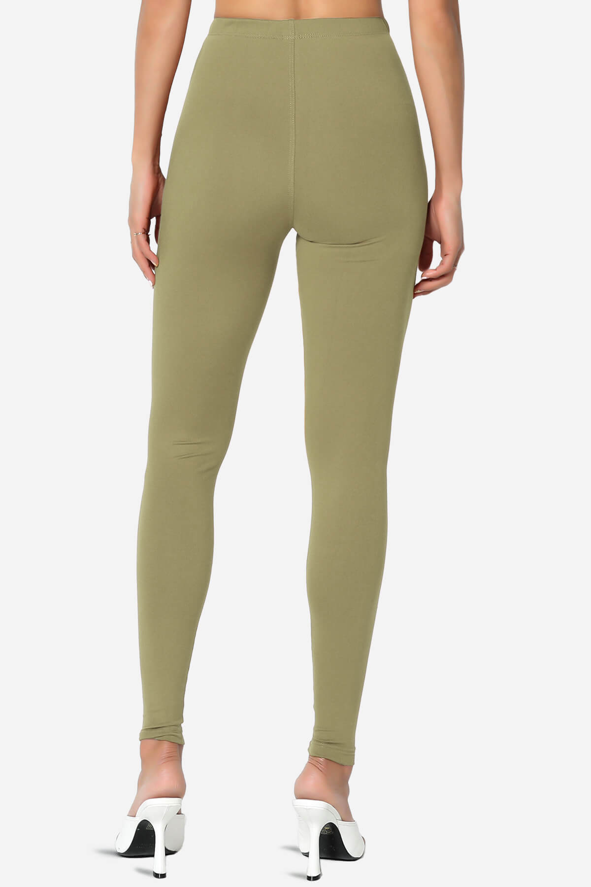 Slimmer Super Soft Comfort Ankle Leggings KHAKI GREEN_2
