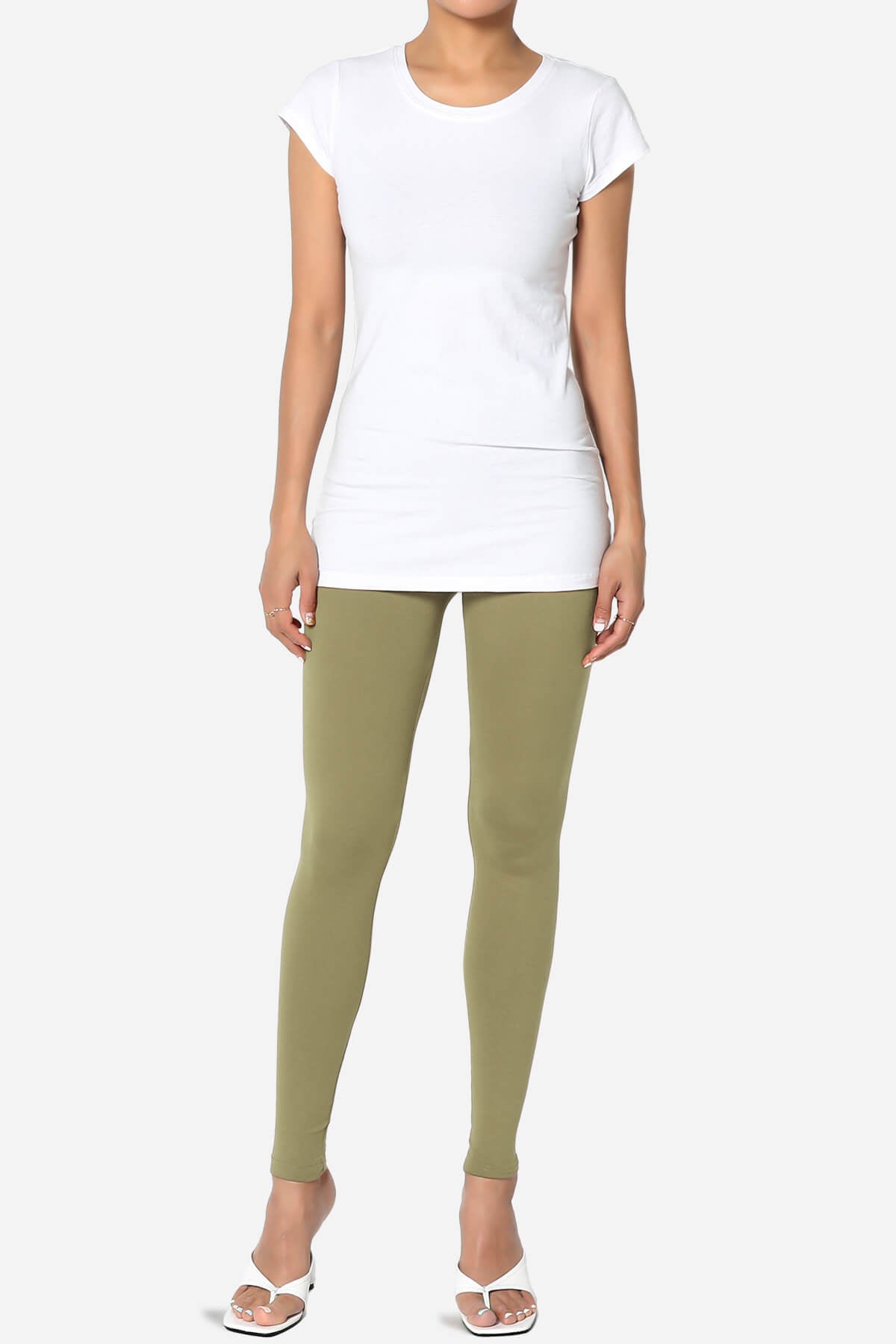 Slimmer Super Soft Comfort Ankle Leggings KHAKI GREEN_6