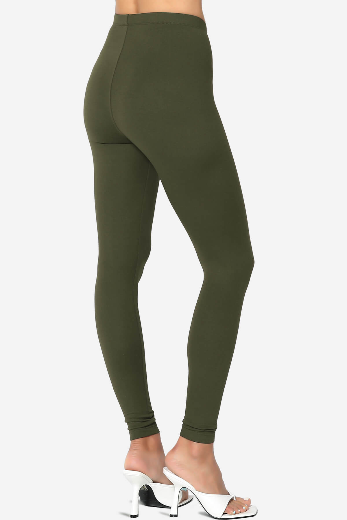 Slimmer Super Soft Comfort Ankle Leggings OLIVE_4
