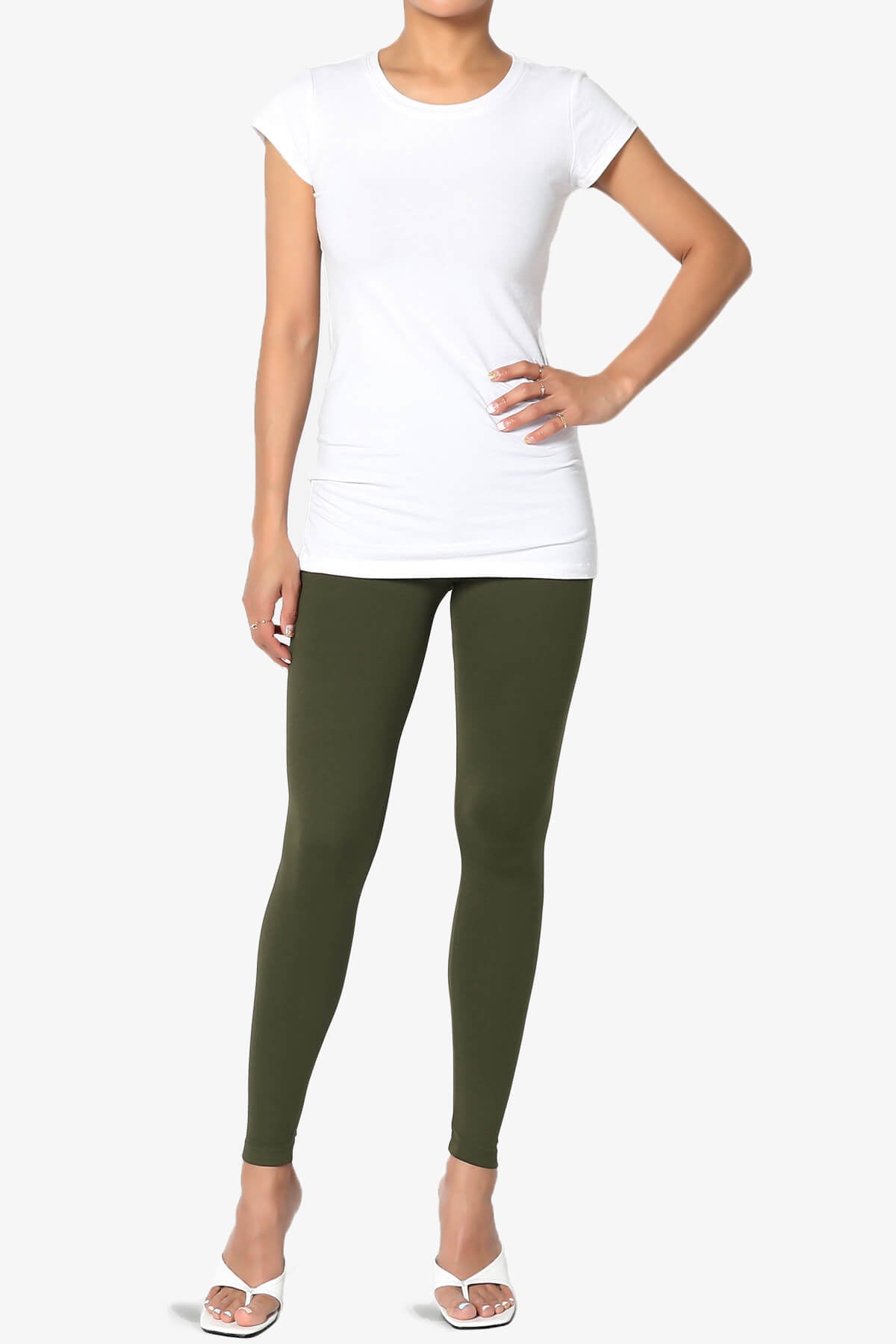 Slimmer Super Soft Comfort Ankle Leggings OLIVE_6
