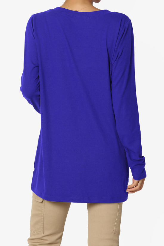 Susan Ultra Soft Chest Pocket Loose Fit T-Shirt BRIGHT BLUE_2