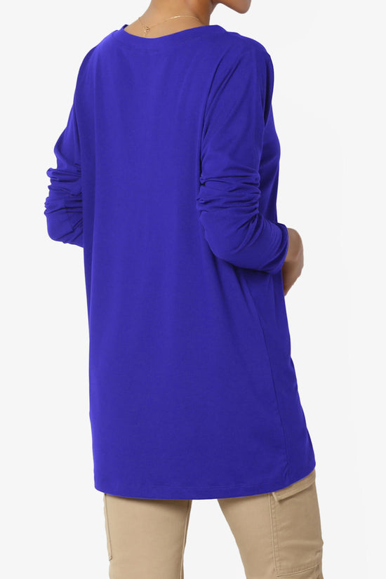 Susan Ultra Soft Chest Pocket Loose Fit T-Shirt BRIGHT BLUE_4