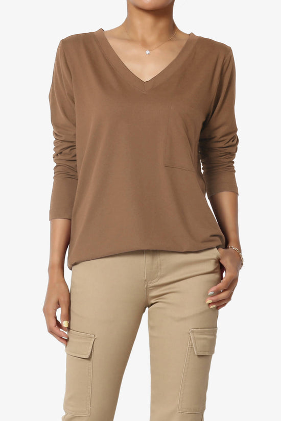 Load image into Gallery viewer, Susan Ultra Soft Chest Pocket Loose Fit T-Shirt DEEP CAMEL_1
