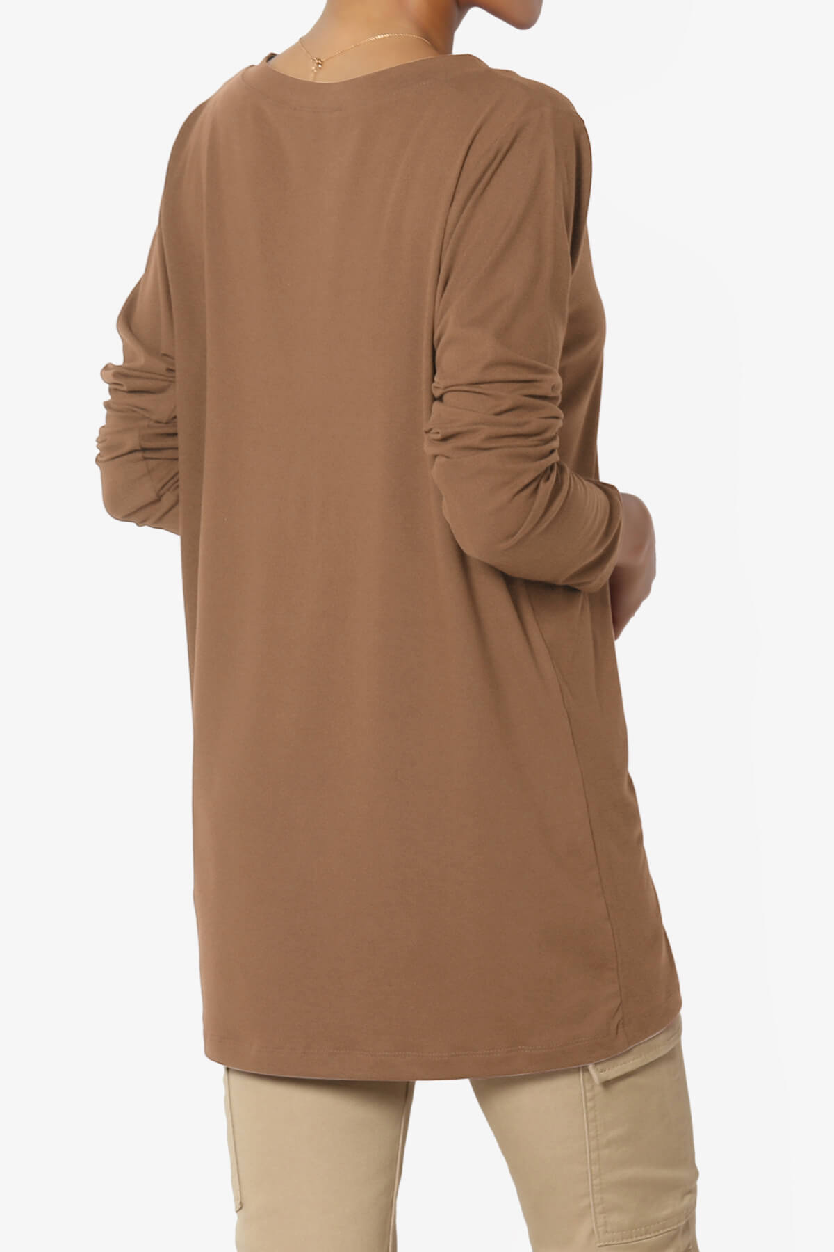 Load image into Gallery viewer, Susan Ultra Soft Chest Pocket Loose Fit T-Shirt DEEP CAMEL_4
