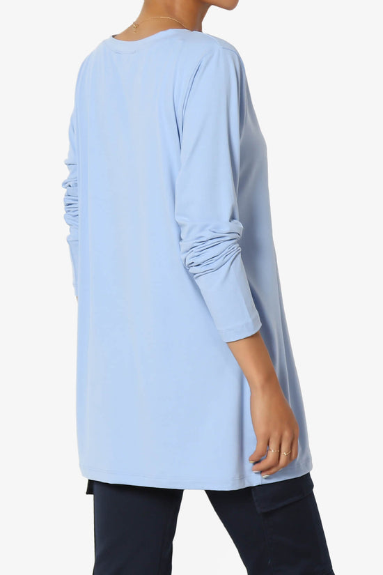 Susan Ultra Soft Chest Pocket Loose Fit T-Shirt LIGHT BLUE_4