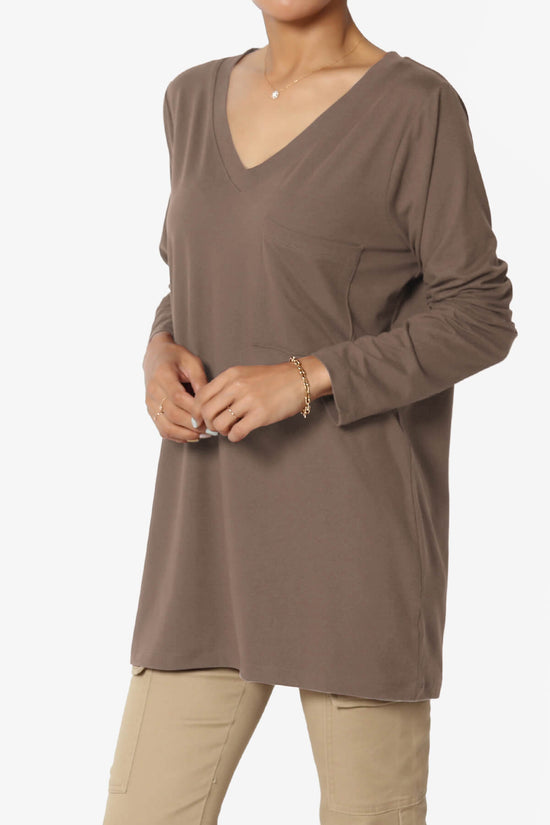 Load image into Gallery viewer, Susan Ultra Soft Chest Pocket Loose Fit T-Shirt MOCHA_3
