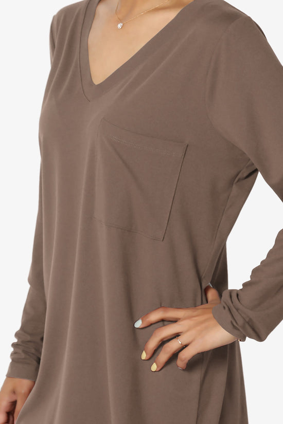 Load image into Gallery viewer, Susan Ultra Soft Chest Pocket Loose Fit T-Shirt MOCHA_5
