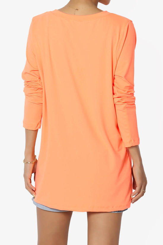 Load image into Gallery viewer, Susan Ultra Soft Chest Pocket Loose Fit T-Shirt NEON CORAL_2
