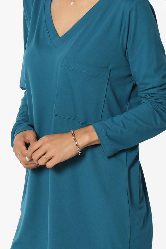 Load image into Gallery viewer, Susan Ultra Soft Chest Pocket Loose Fit T-Shirt TEAL_5
