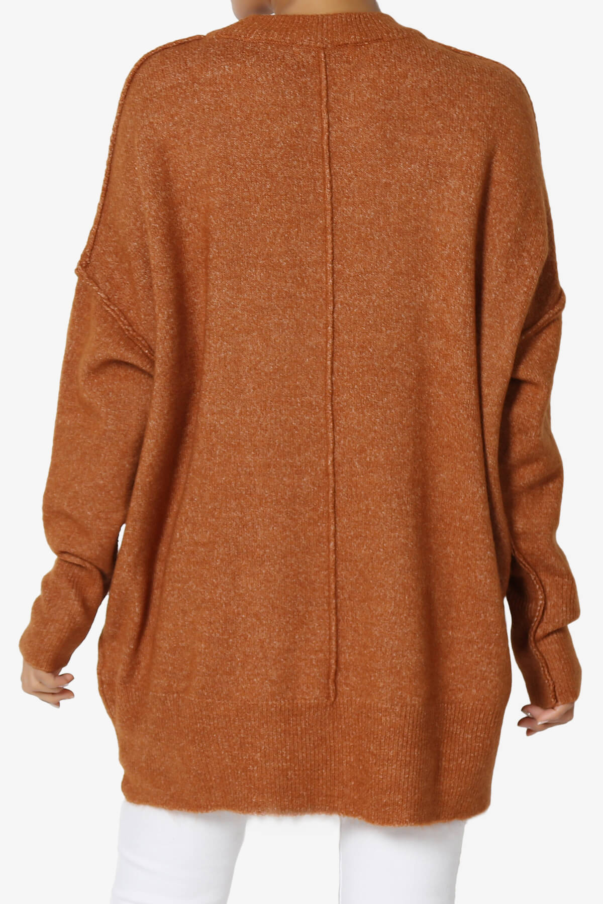 Taryn Oversized Crew Neck Pullover Sweater ALMOND_2