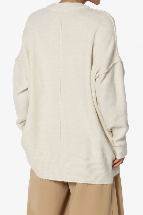 Taryn Oversized Crew Neck Pullover Sweater SAND BEIGE_2