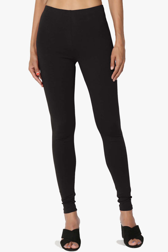 Load image into Gallery viewer, Thalia Cotton Jersey Ankle Leggings BLACK_1
