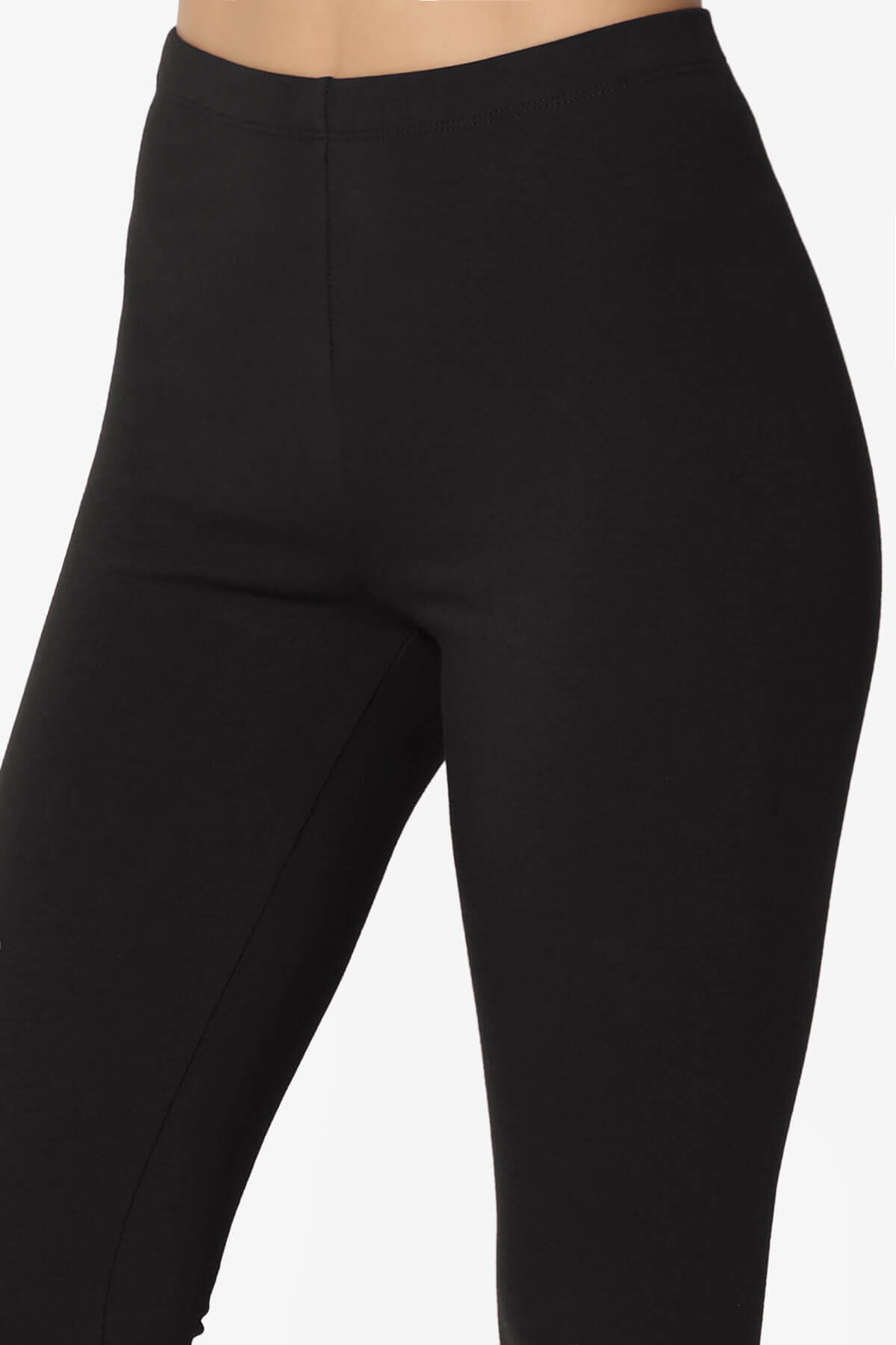 Load image into Gallery viewer, Thalia Cotton Jersey Ankle Leggings BLACK_5
