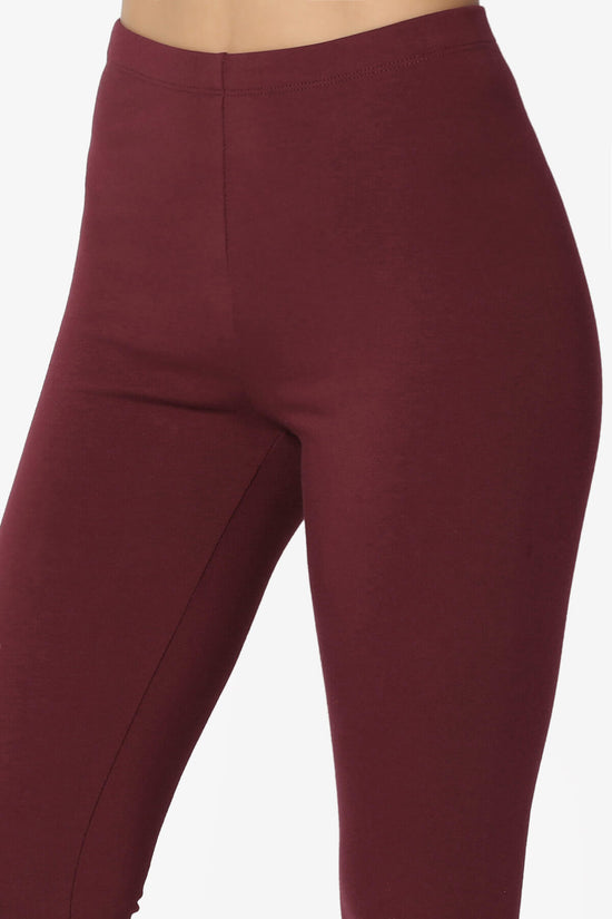Load image into Gallery viewer, Thalia Cotton Jersey Ankle Leggings DARK BURGUNDY_5
