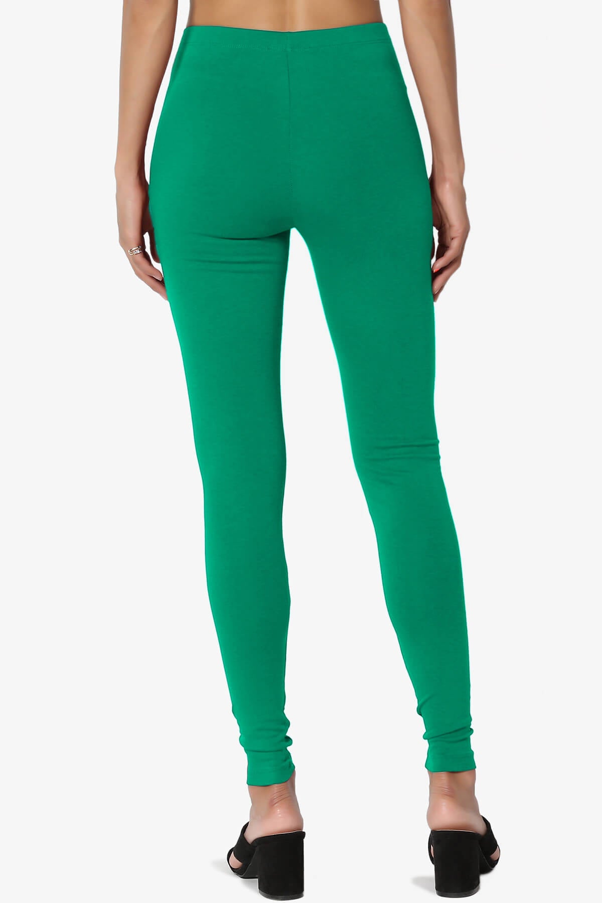 Thalia Cotton Jersey Ankle Leggings FOREST GREEN_2