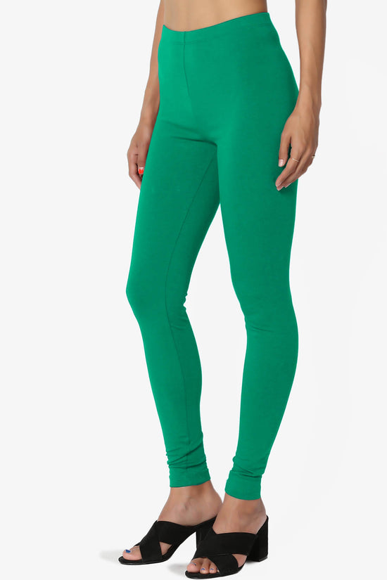 Thalia Cotton Jersey Ankle Leggings FOREST GREEN_3