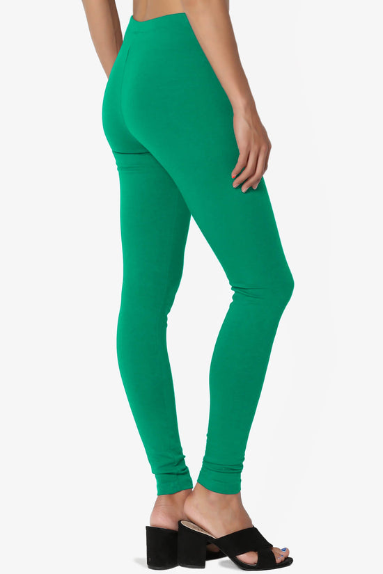 Thalia Cotton Jersey Ankle Leggings FOREST GREEN_4