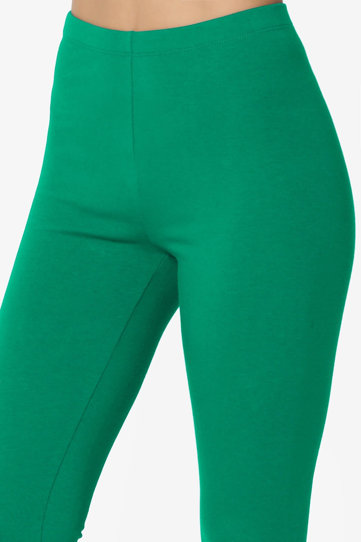 Thalia Cotton Jersey Ankle Leggings FOREST GREEN_5