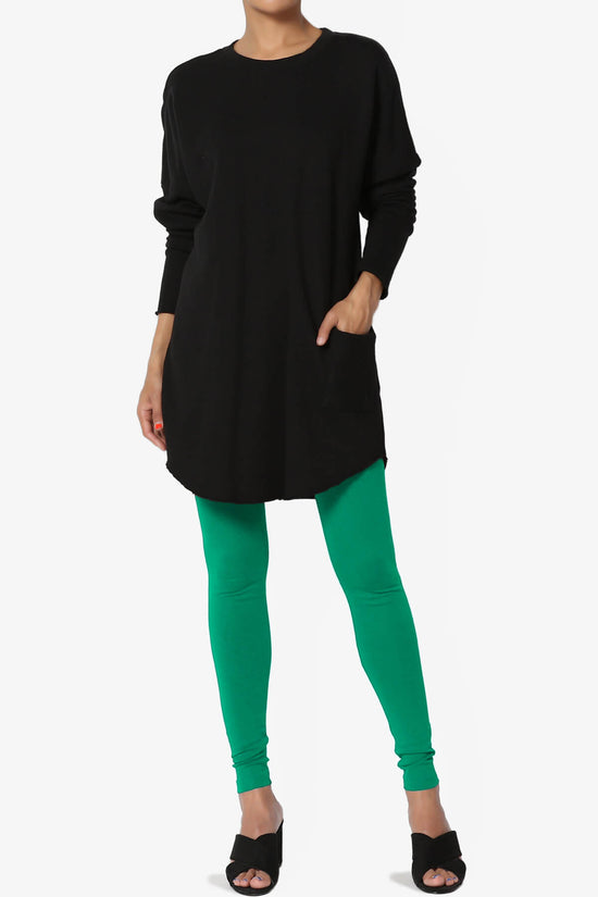 Thalia Cotton Jersey Ankle Leggings FOREST GREEN_6