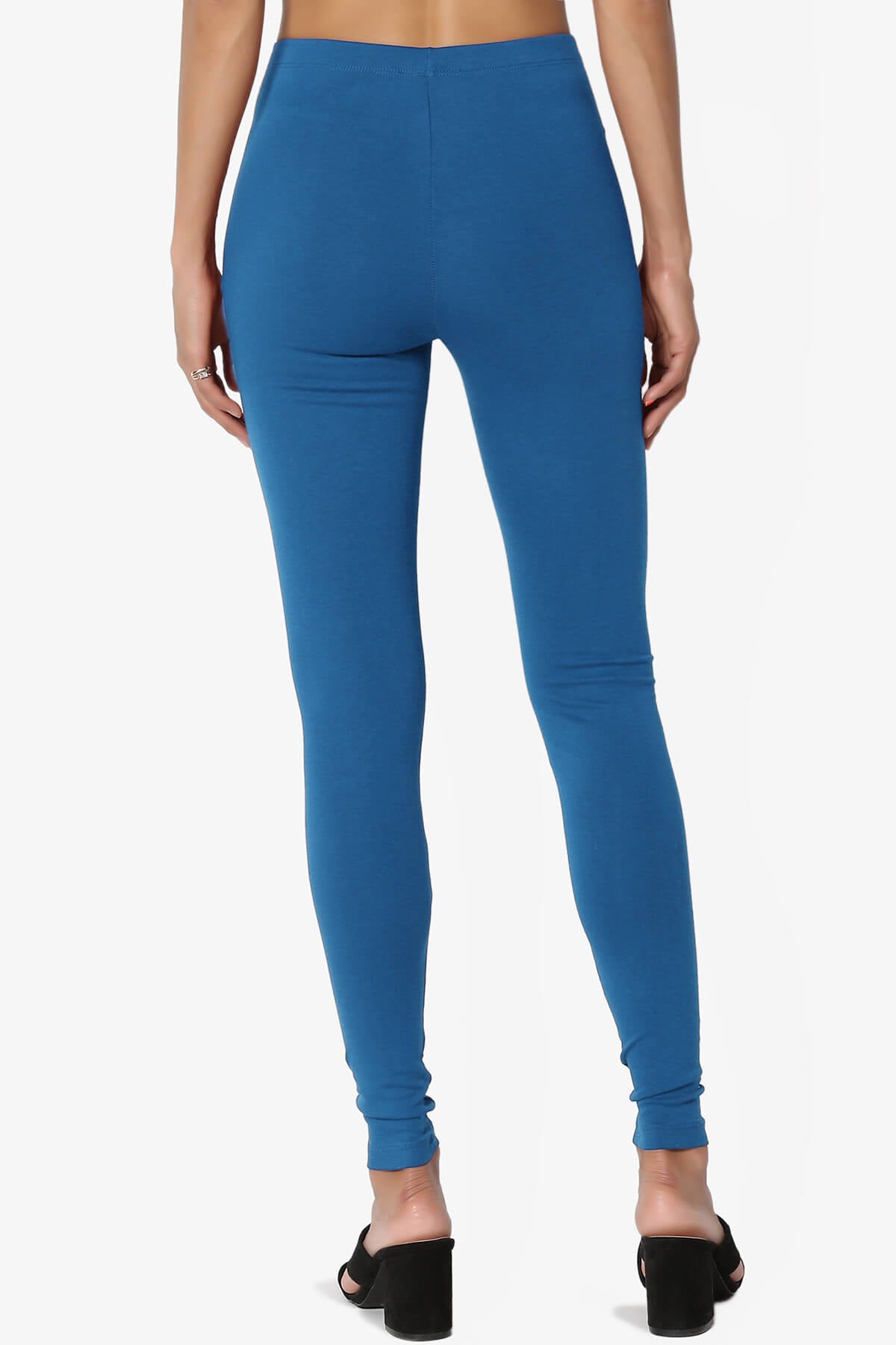 Load image into Gallery viewer, Thalia Cotton Jersey Ankle Leggings OCEAN BLUE_2
