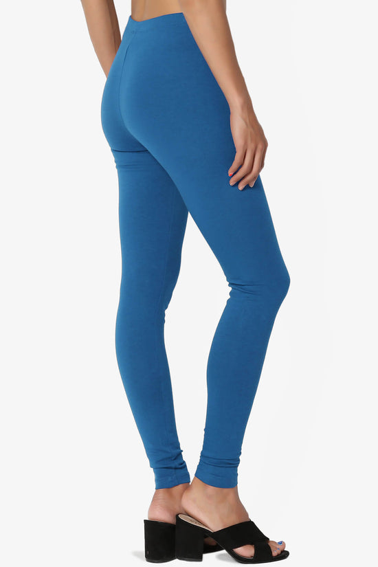 Load image into Gallery viewer, Thalia Cotton Jersey Ankle Leggings OCEAN BLUE_4
