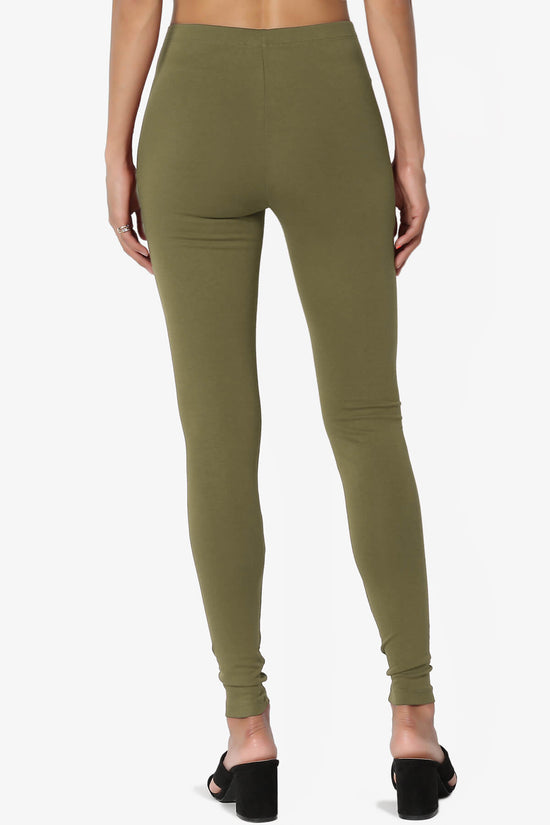Load image into Gallery viewer, Thalia Cotton Jersey Ankle Leggings OLIVE KHAKI_2
