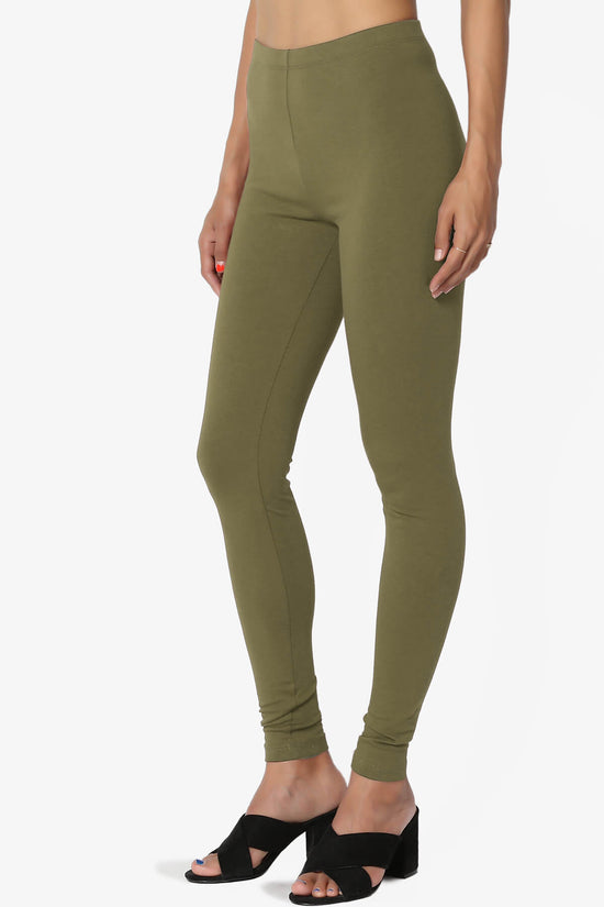 Load image into Gallery viewer, Thalia Cotton Jersey Ankle Leggings OLIVE KHAKI_3
