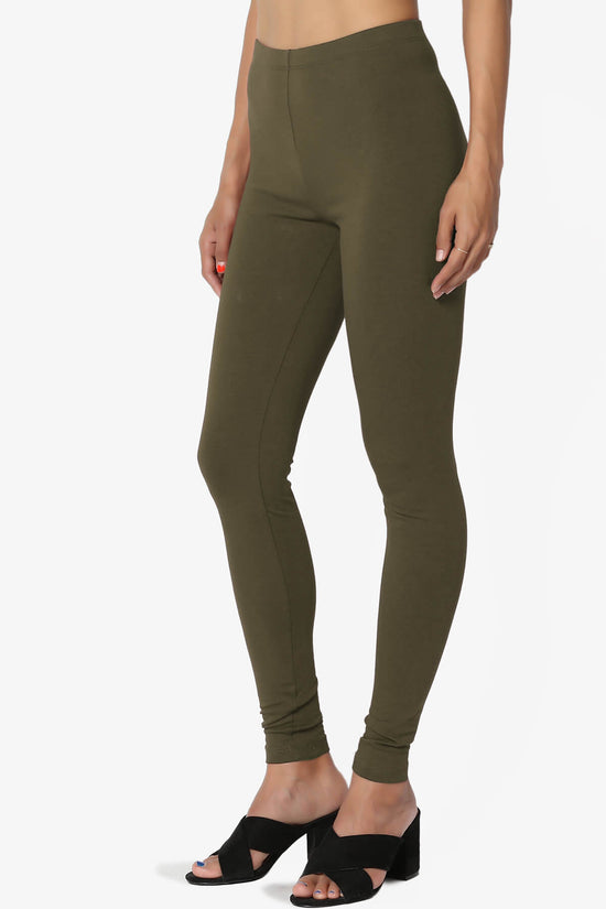 Load image into Gallery viewer, Thalia Cotton Jersey Ankle Leggings OLIVE_3
