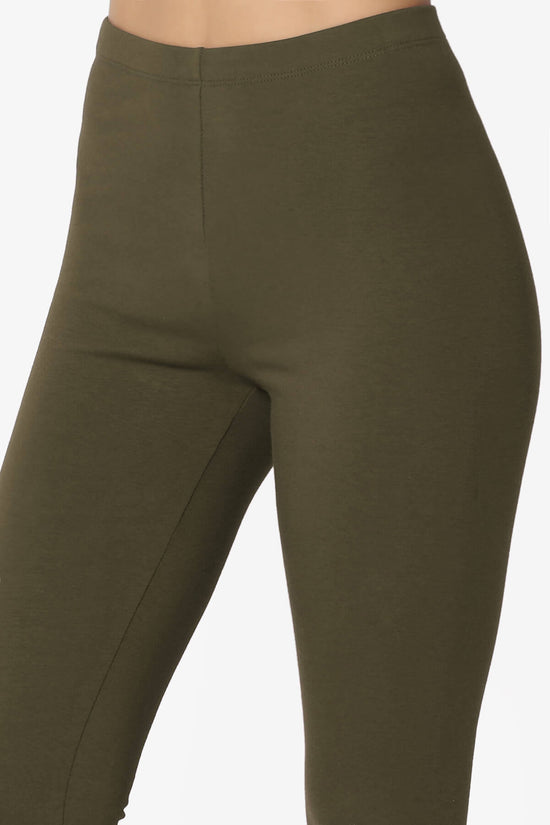 Load image into Gallery viewer, Thalia Cotton Jersey Ankle Leggings OLIVE_5
