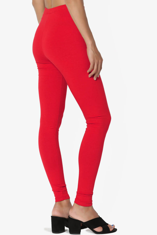 Thalia Cotton Jersey Ankle Leggings RED_4
