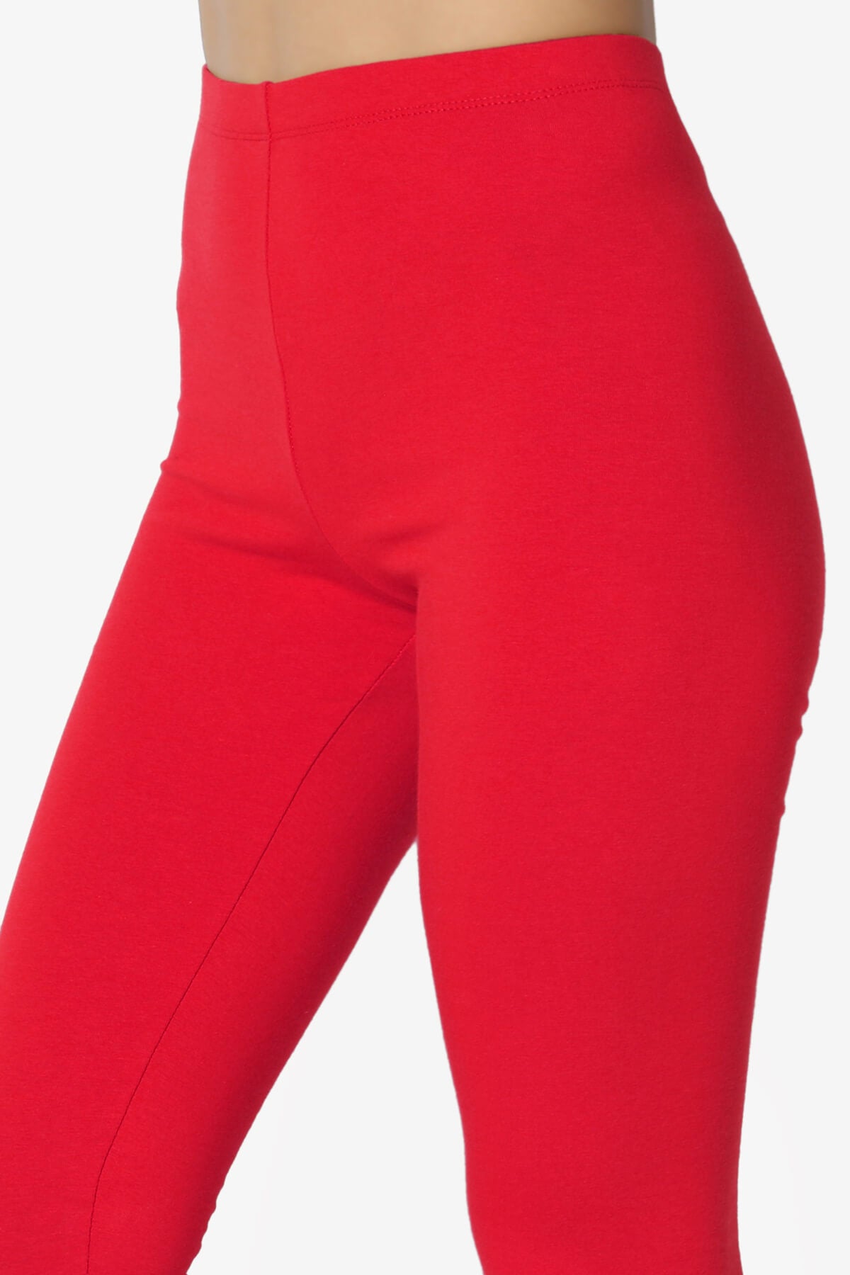 Thalia Cotton Jersey Ankle Leggings RED_5