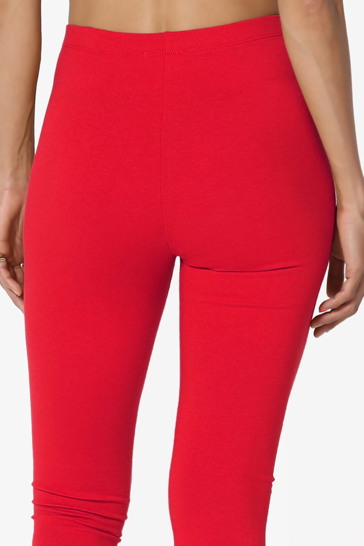Thalia Cotton Jersey Ankle Leggings RED_6