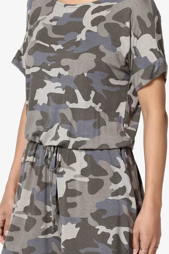 Tina Camouflage Short Sleeve Jersey Romper DUSTY OLIVE_5