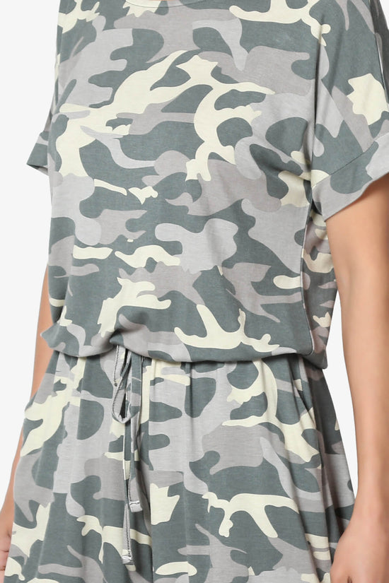 Tina Camouflage Short Sleeve Jersey Romper GREEN_5