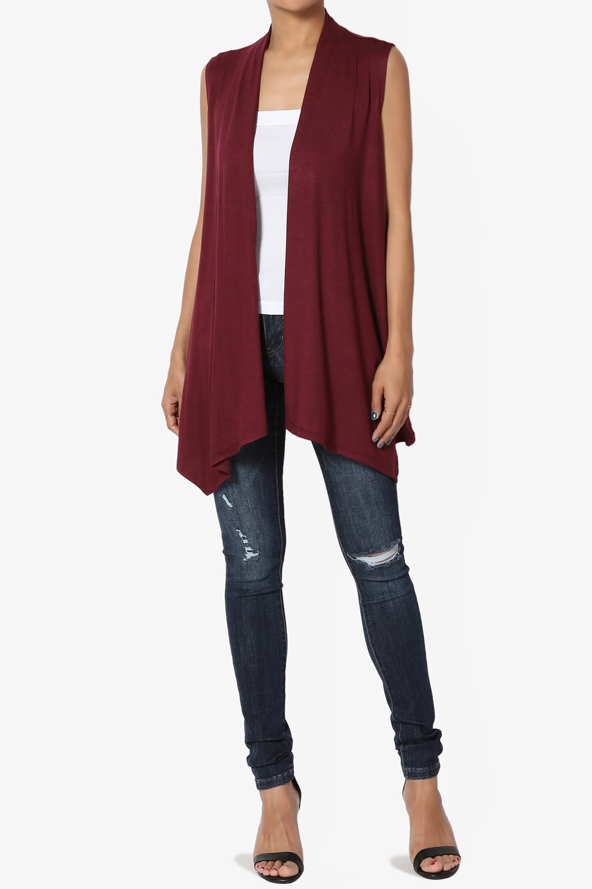 Danna Draped Jersey Vest