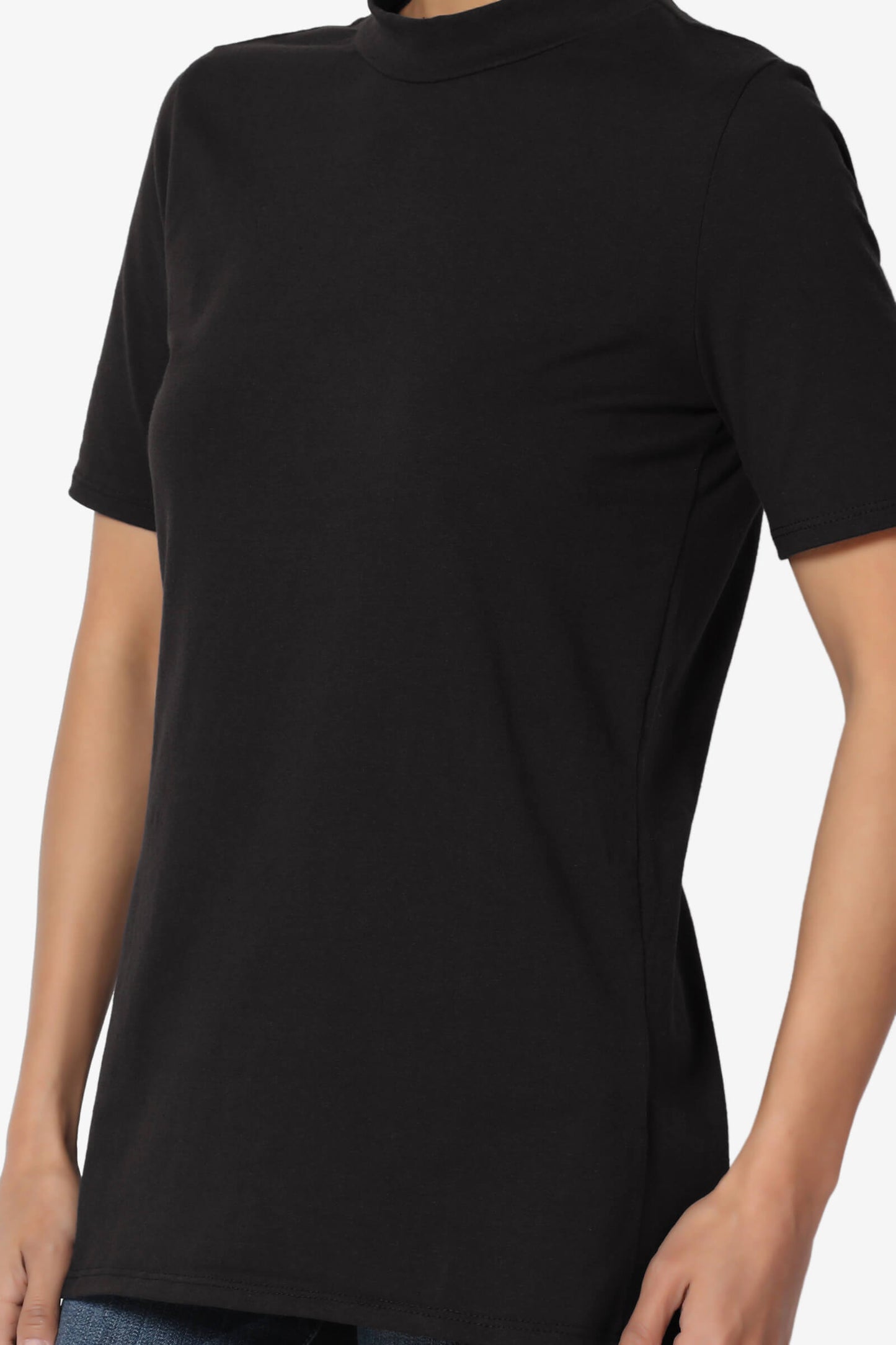 Kahiko Mock Neck Short Sleeve Tee PLUS