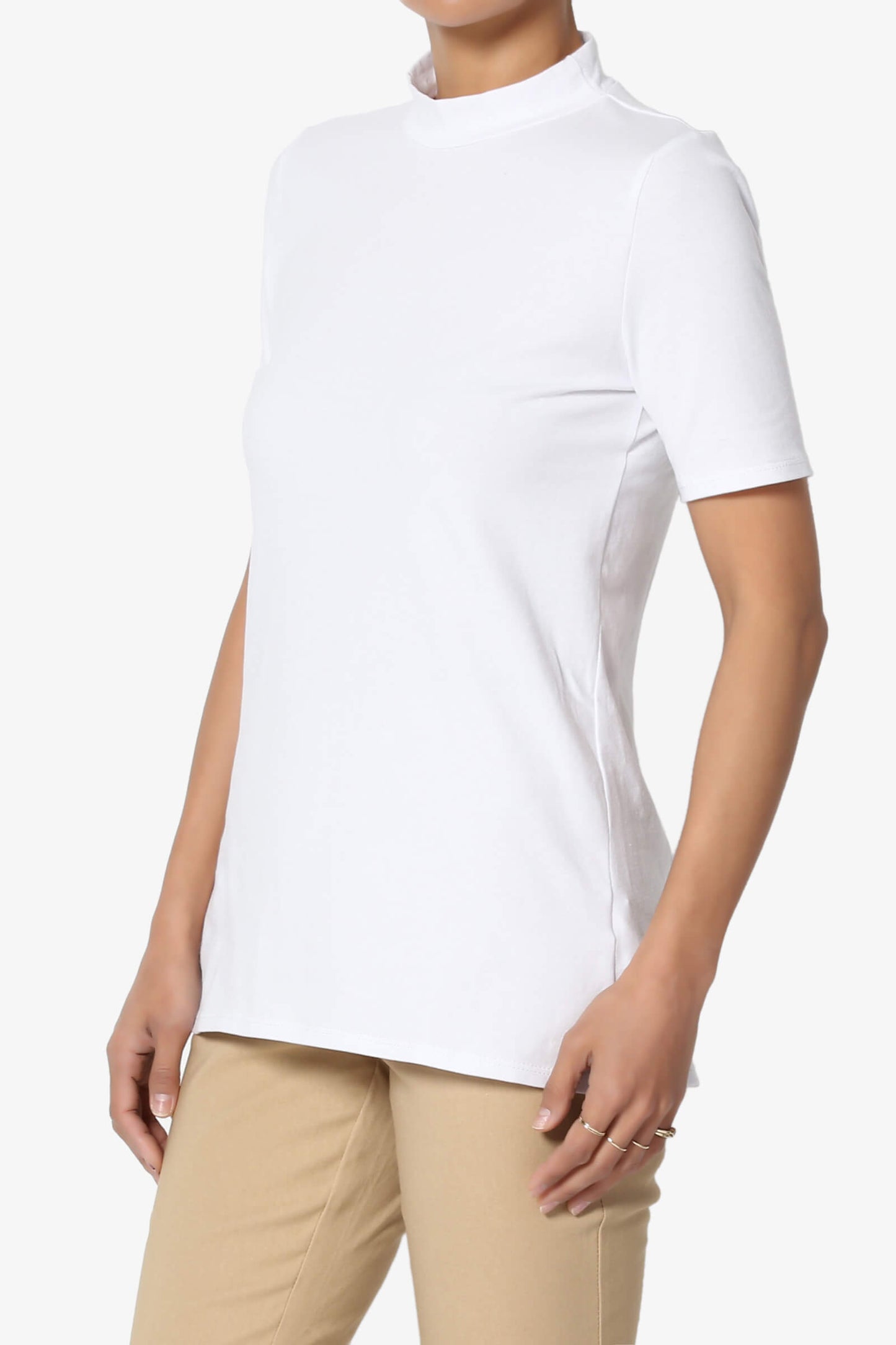 Kahiko Mock Neck Short Sleeve Tee PLUS