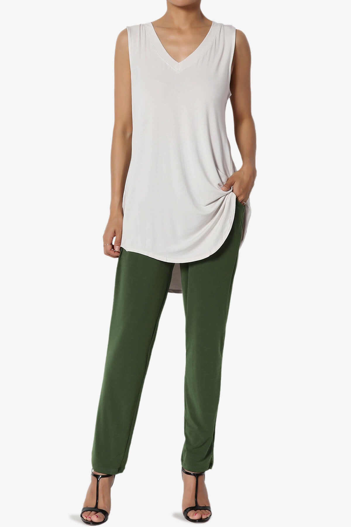 Trellis Cool Pleated Elasic Waist Pants